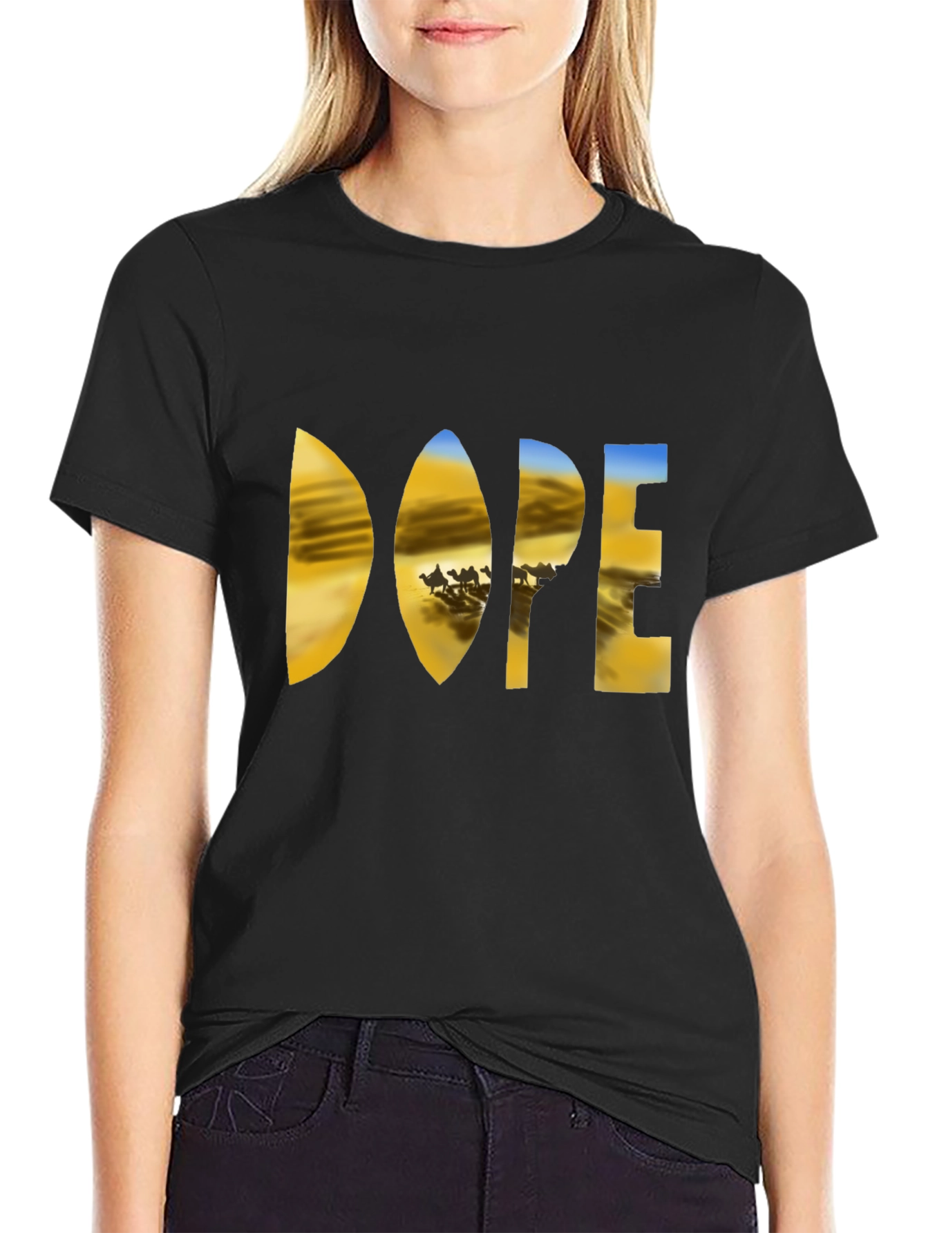 Dope Desert Graphic T-Shirt - Mens Black Tee