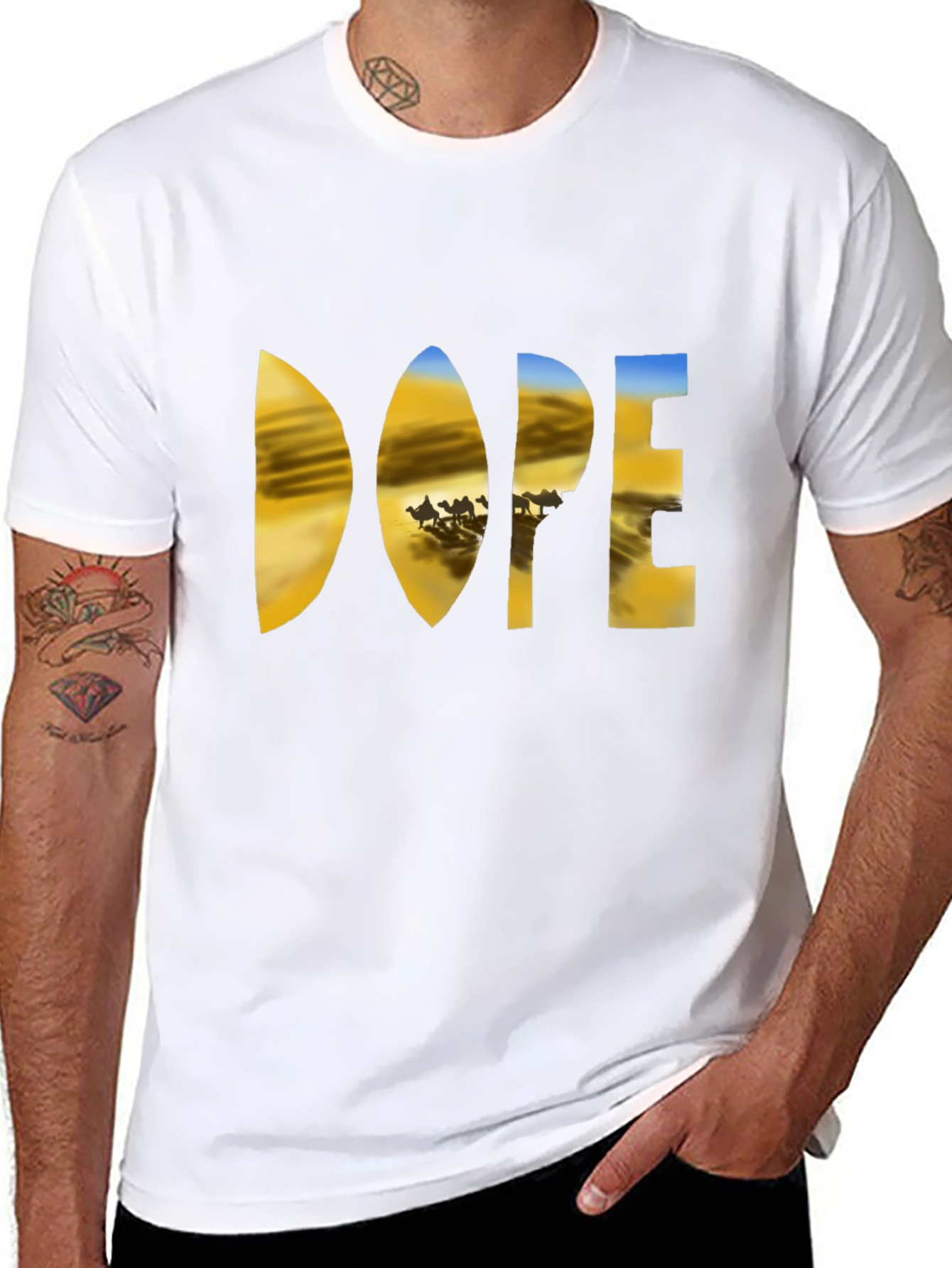 Dope Desert Graphic T-Shirt - Mens Black Tee