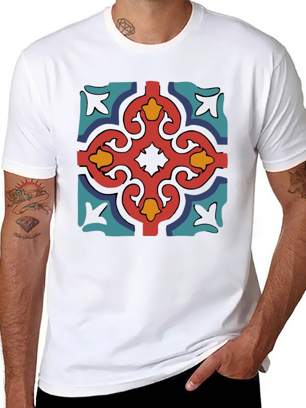 Geometric Pattern T-Shirt - Unique Design