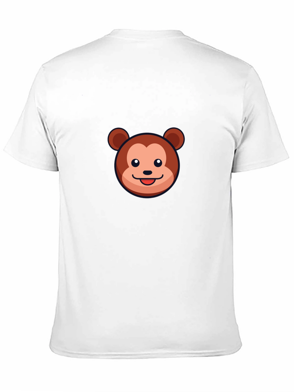 Cute Monkey Graphic Tee - Soft Black Cotton T-Shirt
