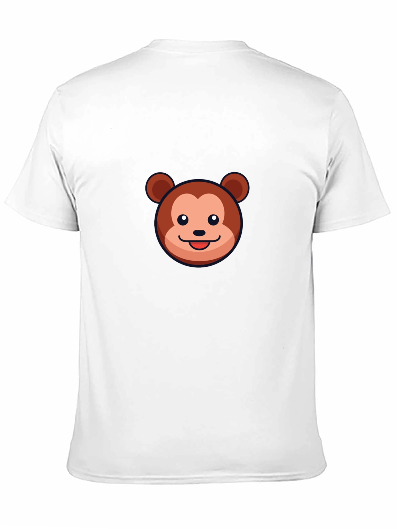 Cute Monkey Graphic Tee - Soft Black Cotton T-Shirt
