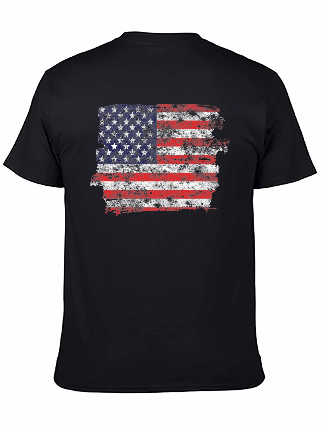 American Flag Distressed Graphic T-Shirt