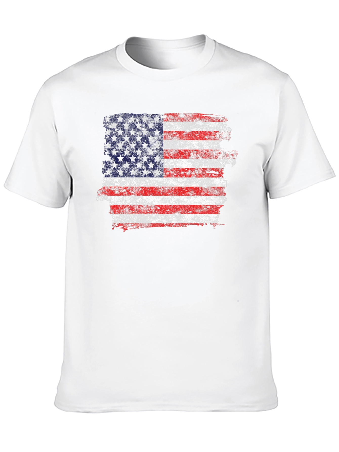 American Flag Distressed Graphic T-Shirt