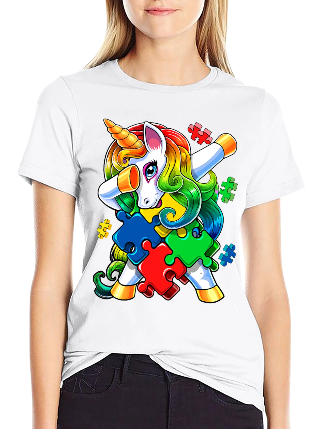 Autism Awareness Unicorn Dab T-Shirt