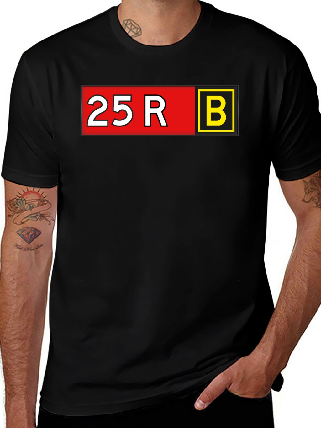25R B Graphic Tee - Bold Statement T-Shirt