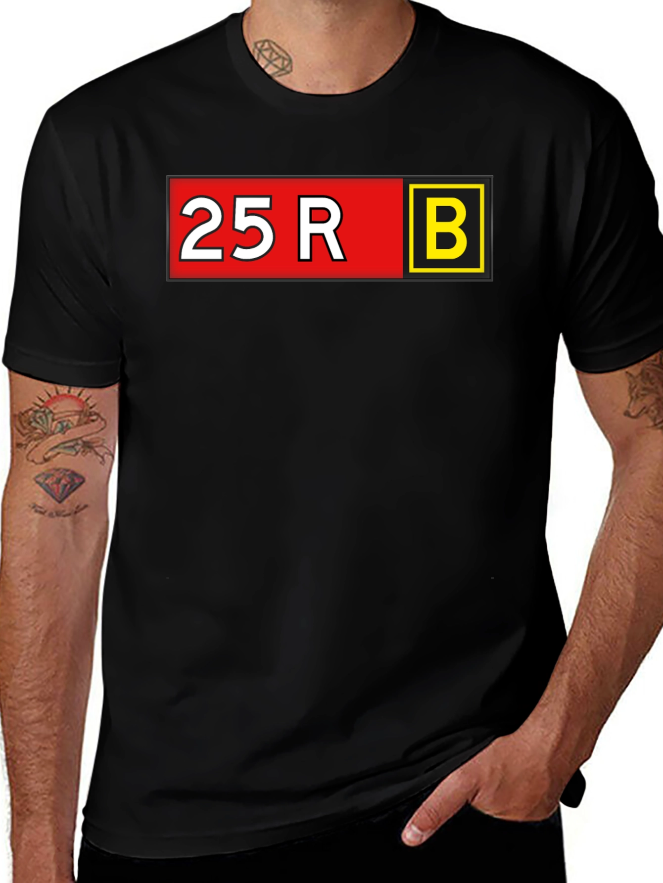 25R B Graphic Tee - Bold Statement T-Shirt