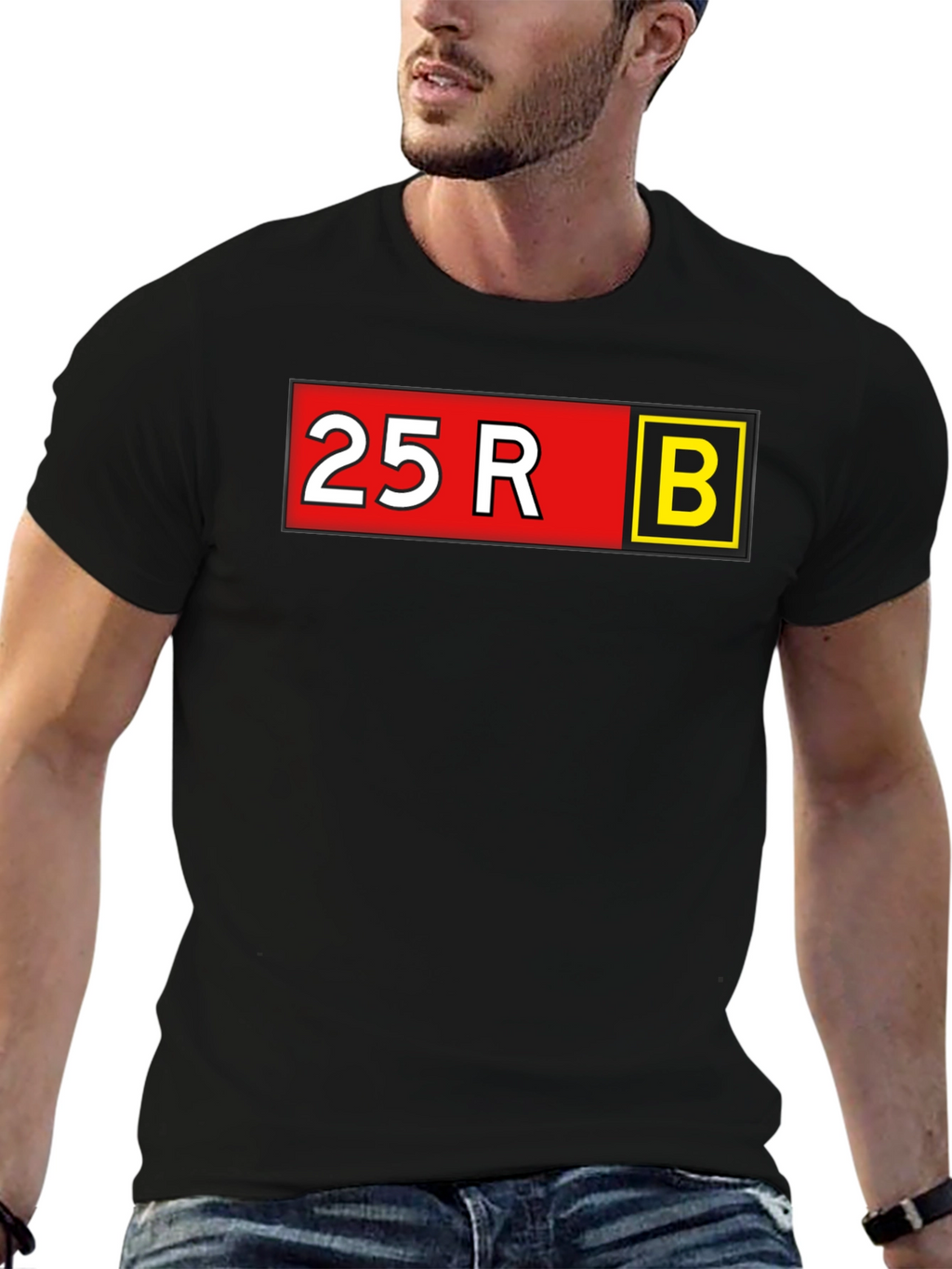 25R B Graphic Tee - Bold Statement T-Shirt