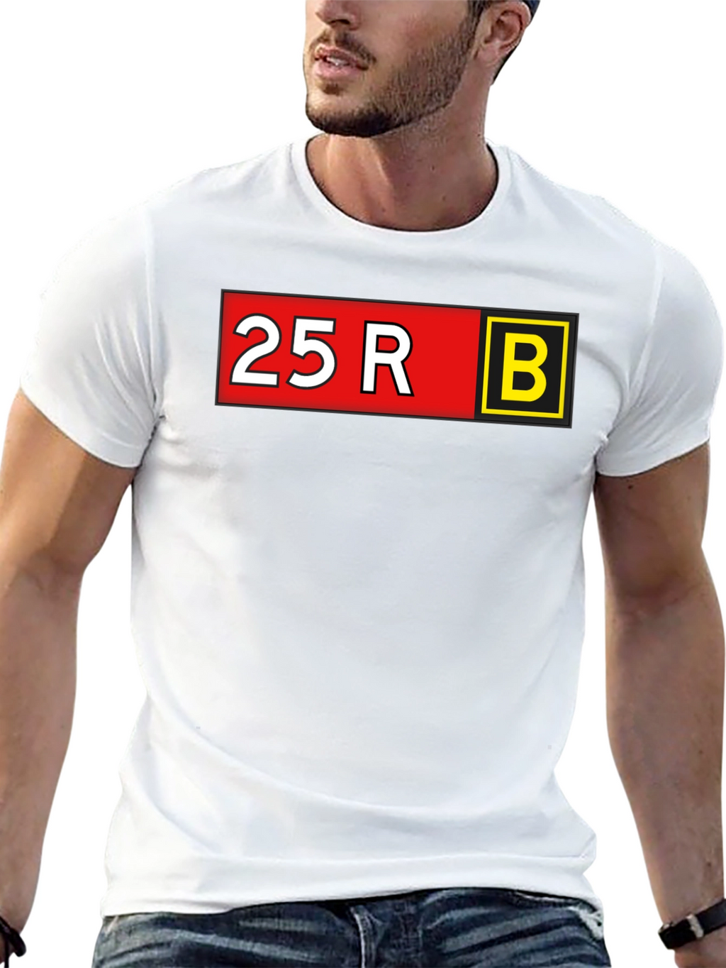 25R B Graphic Tee - Bold Statement T-Shirt
