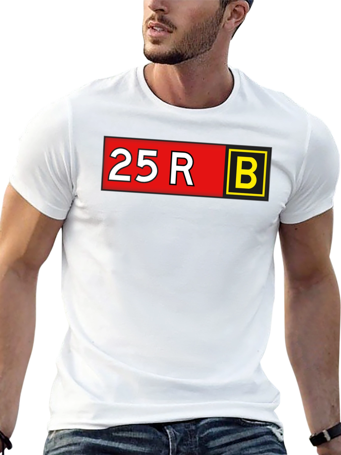 25R B Graphic Tee - Bold Statement T-Shirt