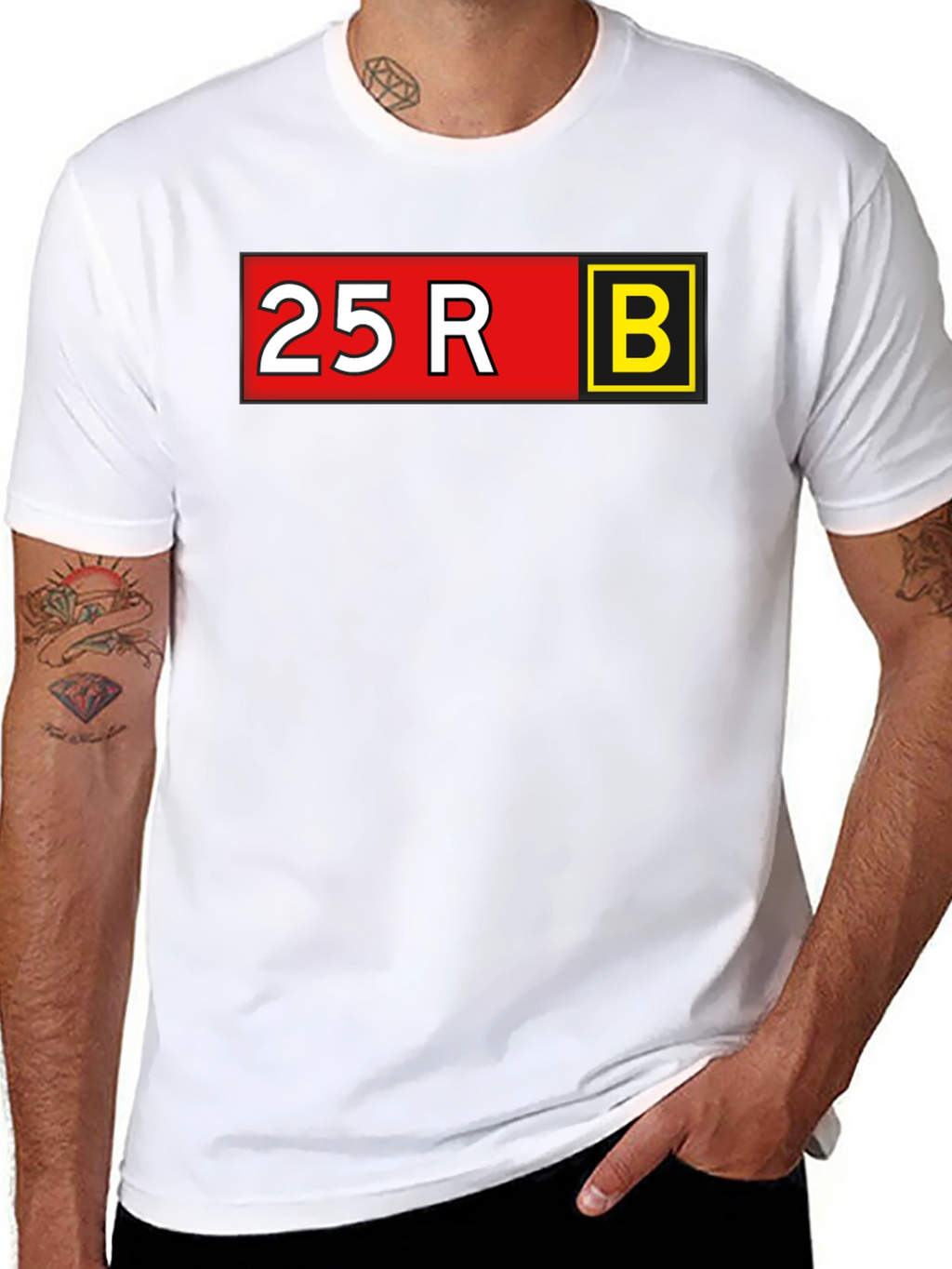 25R B Graphic Tee - Bold Statement T-Shirt