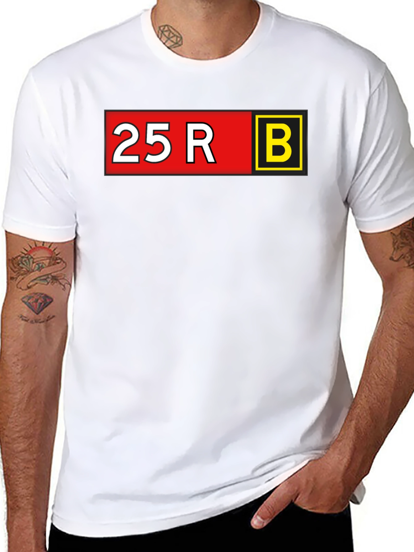 25R B Graphic Tee - Bold Statement T-Shirt