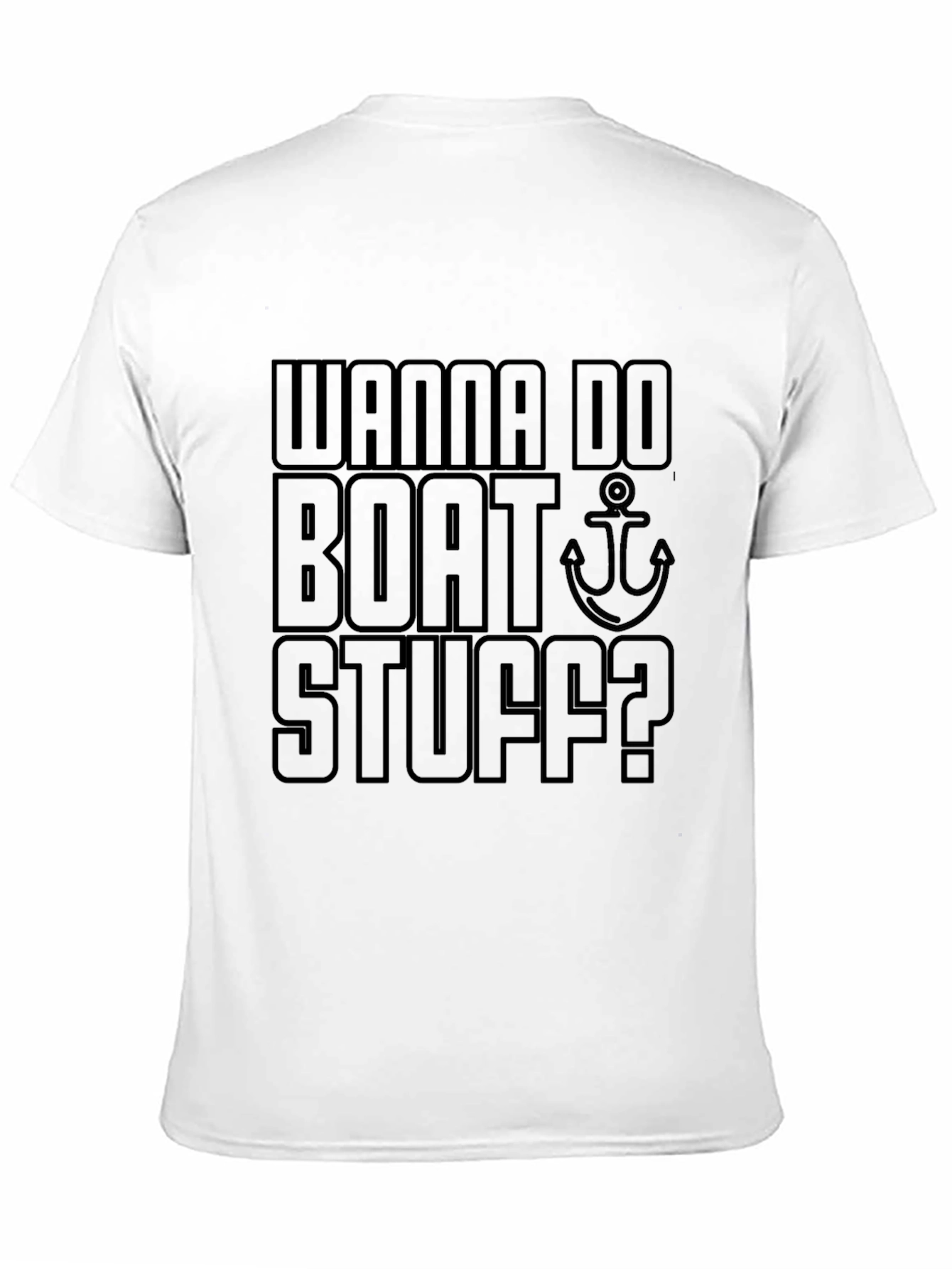 Wanna Do Boat Stuff? Graphic Tee - Black