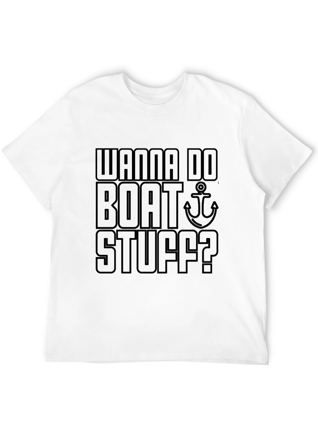 Wanna Do Boat Stuff? Graphic Tee - Black