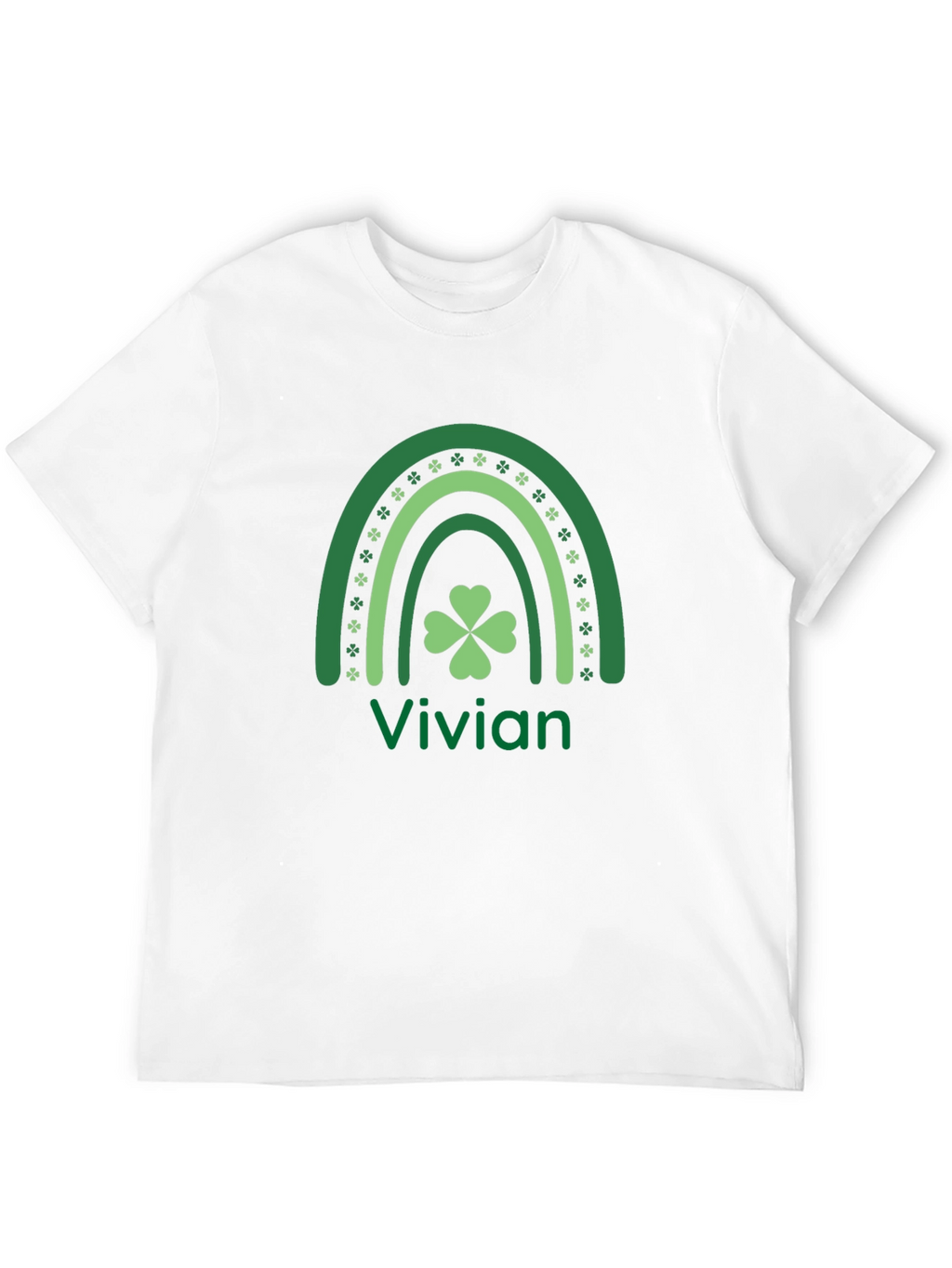 St. Patricks Day Rainbow Clover Vivian T-Shirt