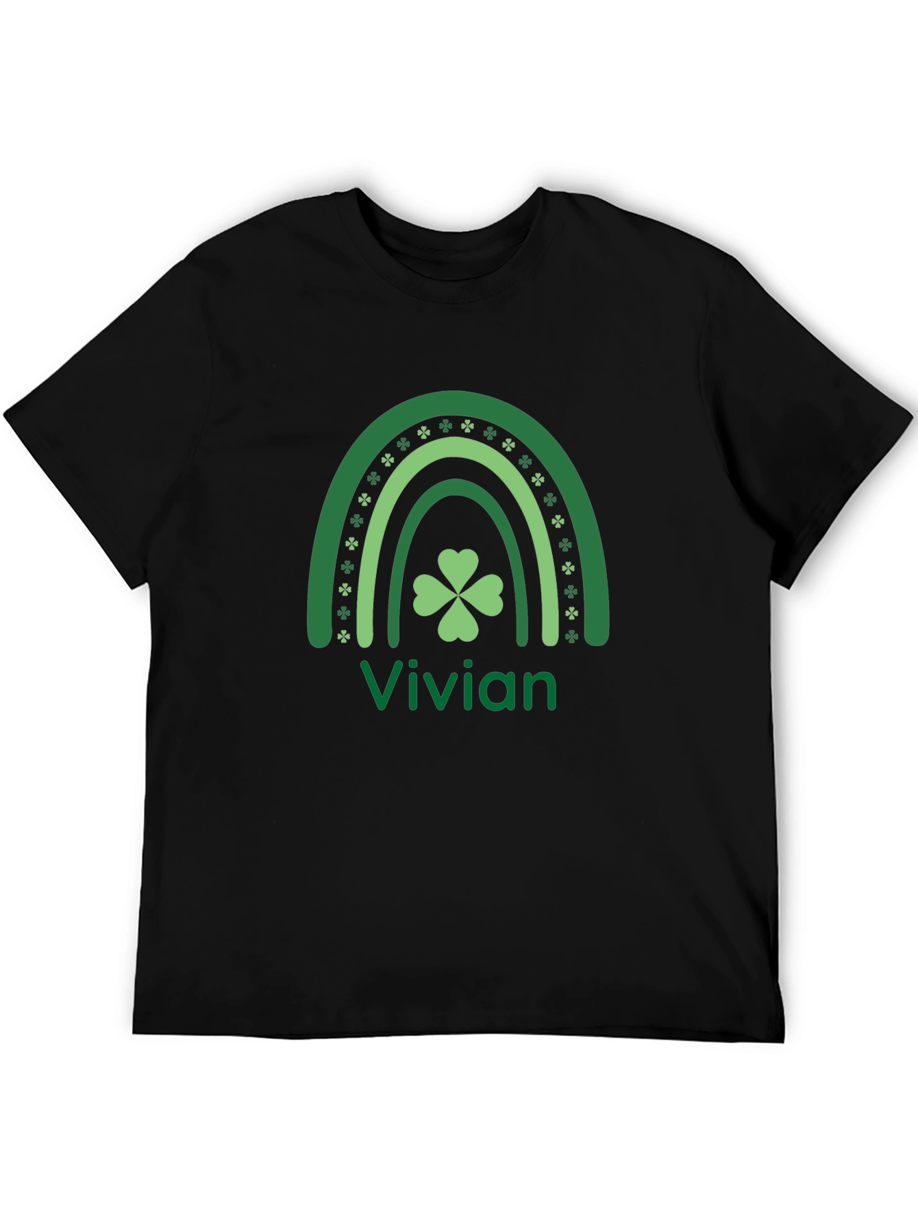 St. Patricks Day Rainbow Clover Vivian T-Shirt