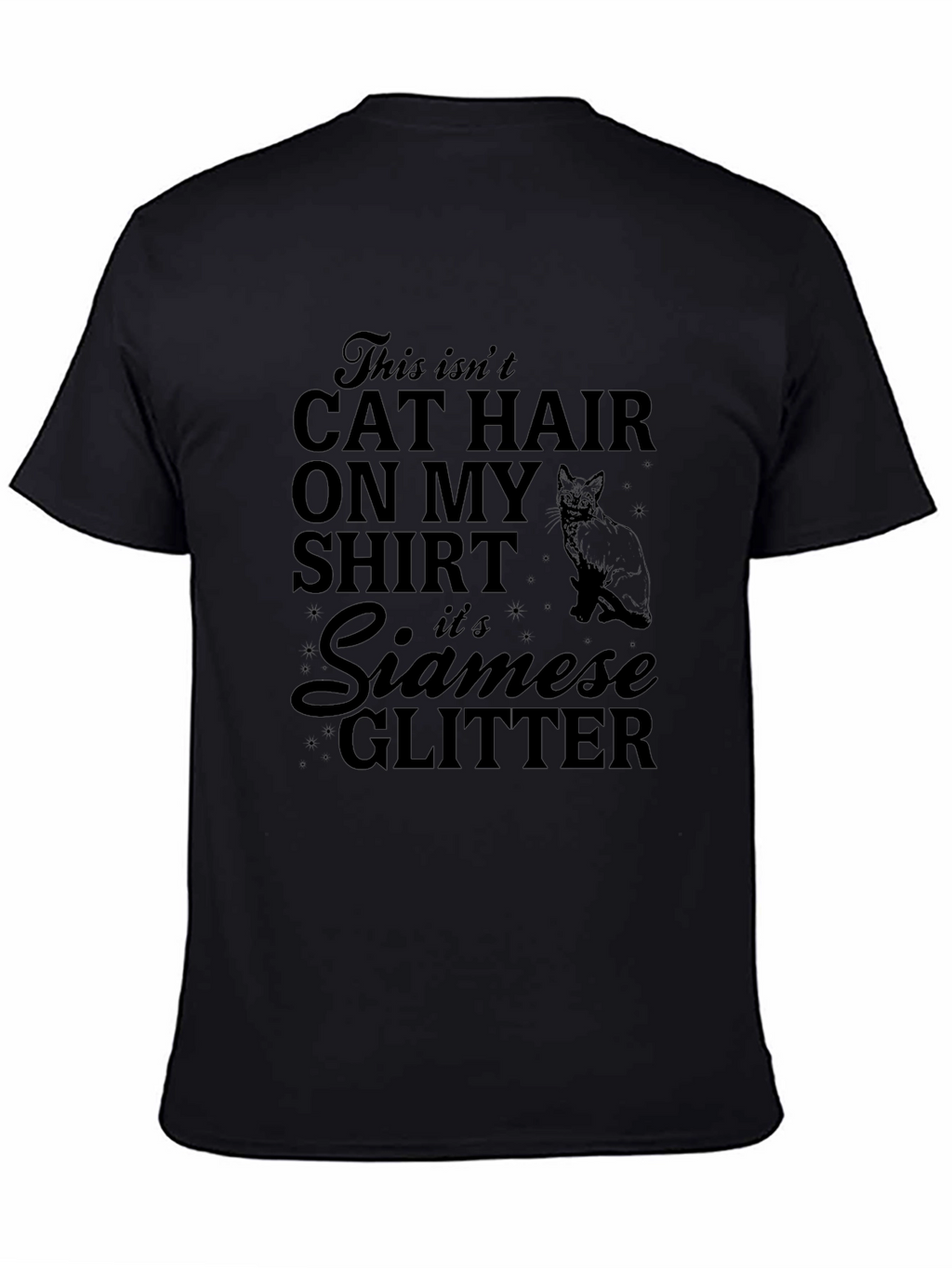 Funny Cat Lover T-Shirt - Siamese Glitter