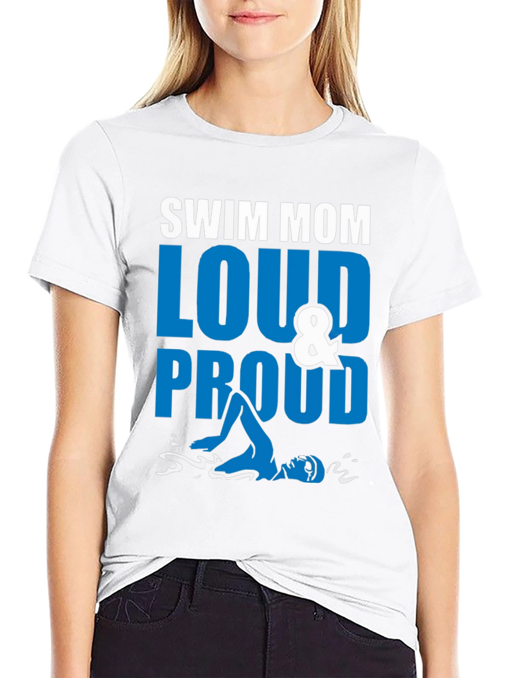 Swim Mom Loud & Proud Graphic T-Shirt