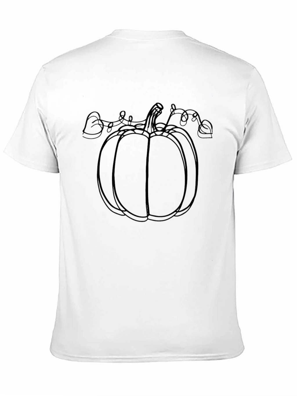Minimalist Pumpkin Outline Graphic Tee