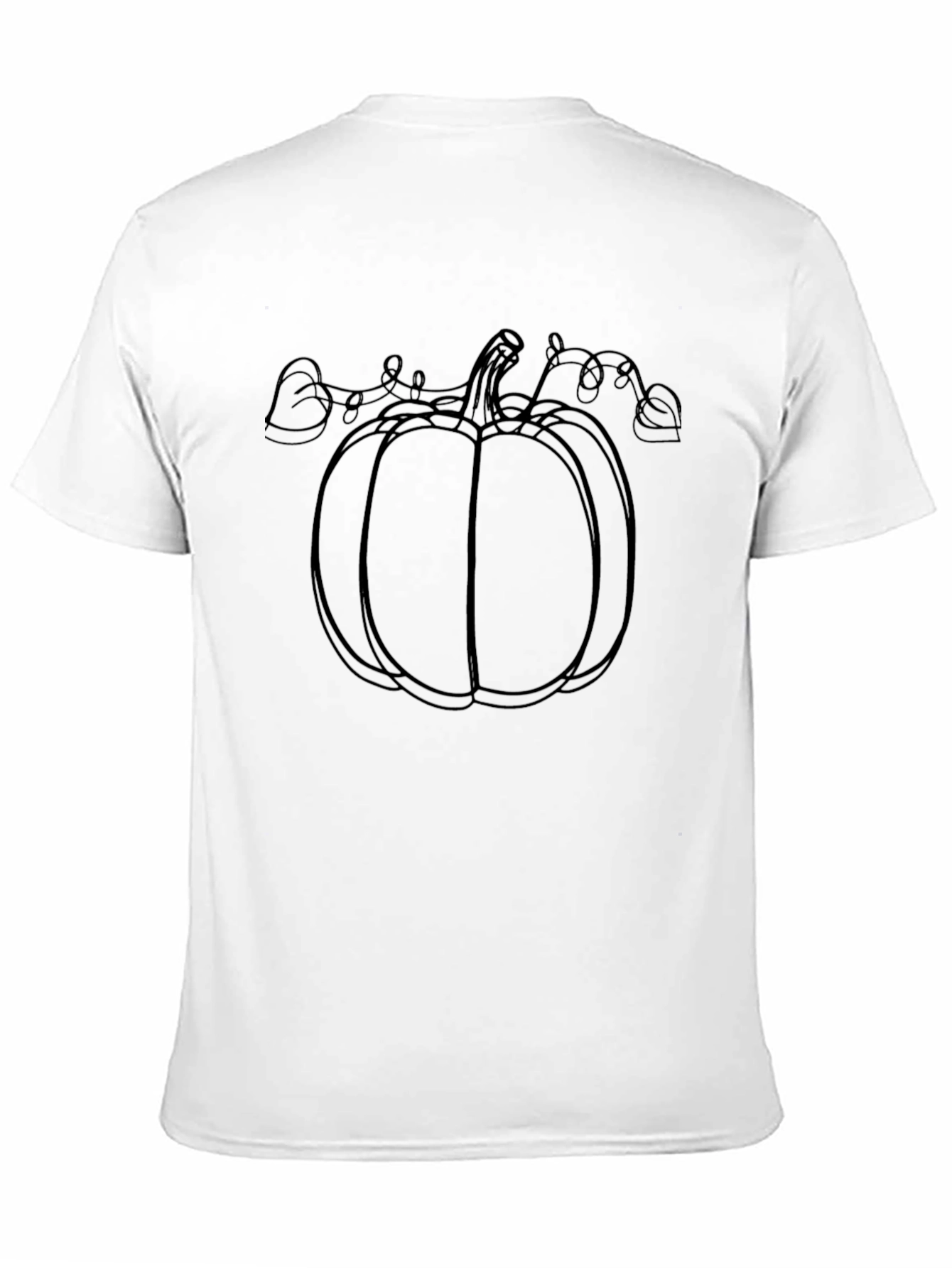 Minimalist Pumpkin Outline Graphic Tee