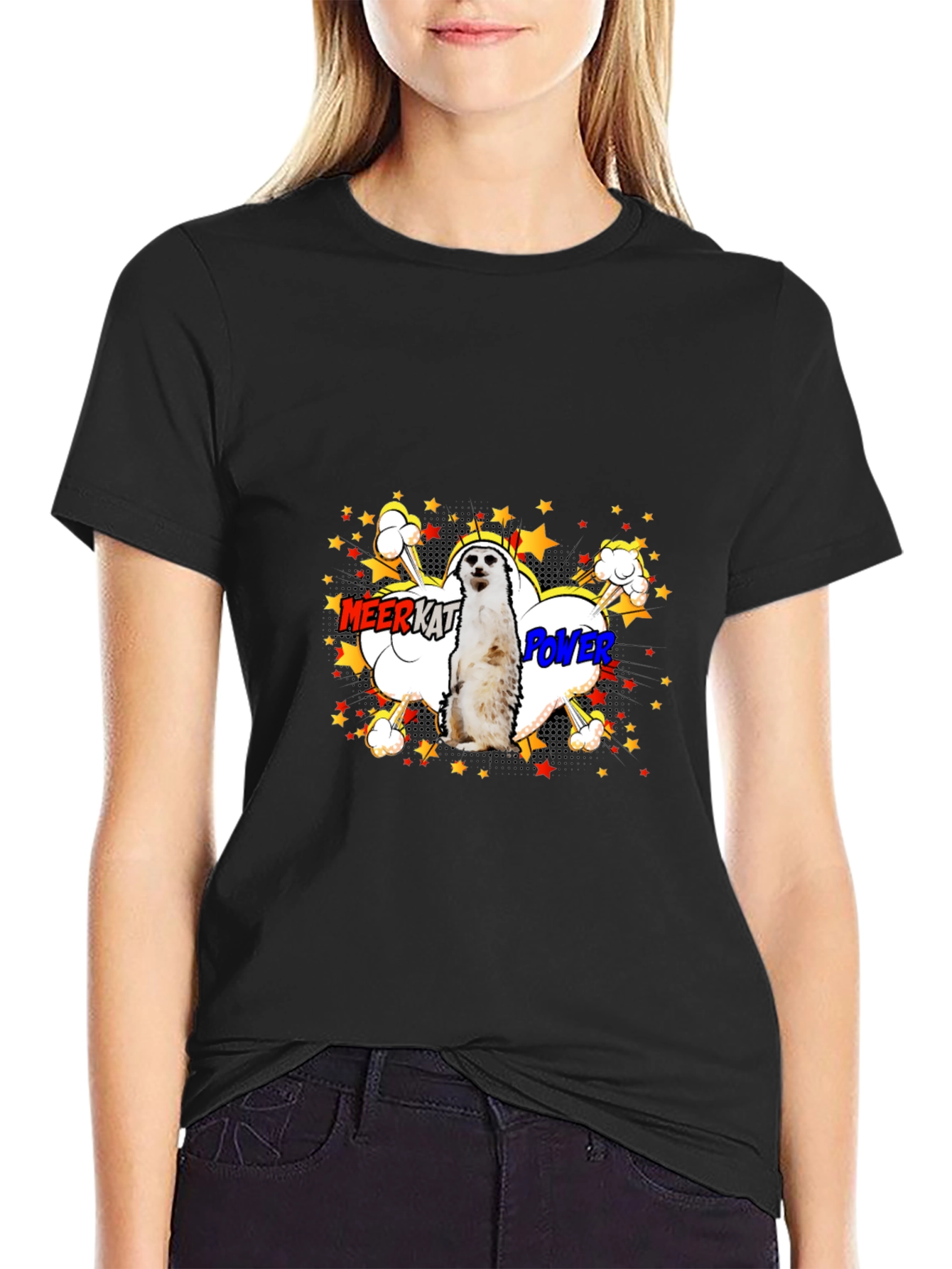 Meerkat Power Graphic Tee - Black