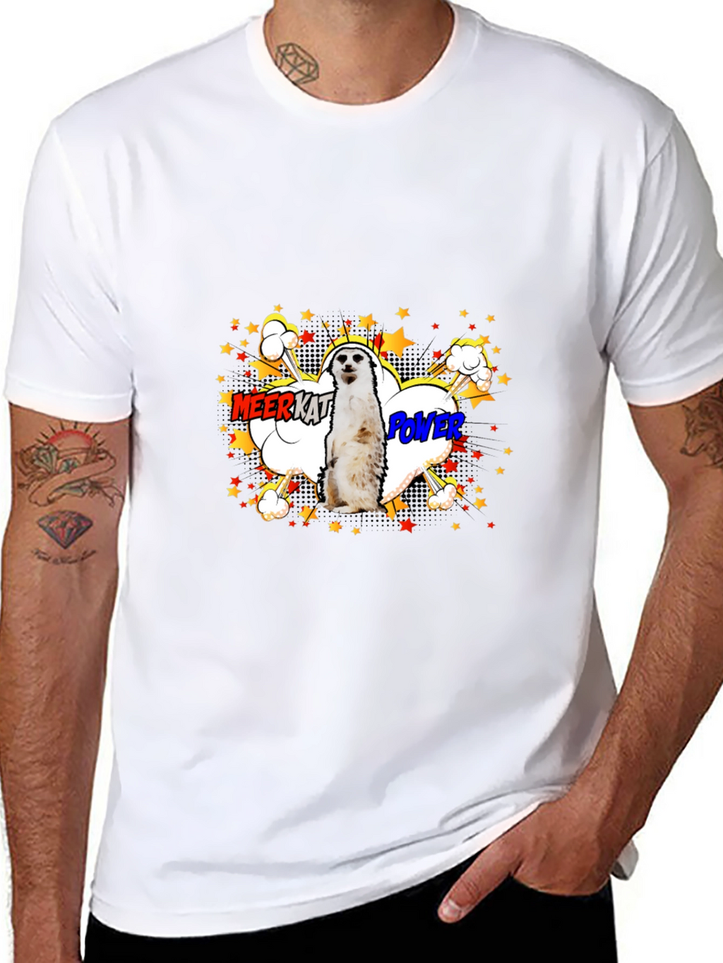 Meerkat Power Graphic Tee - Black
