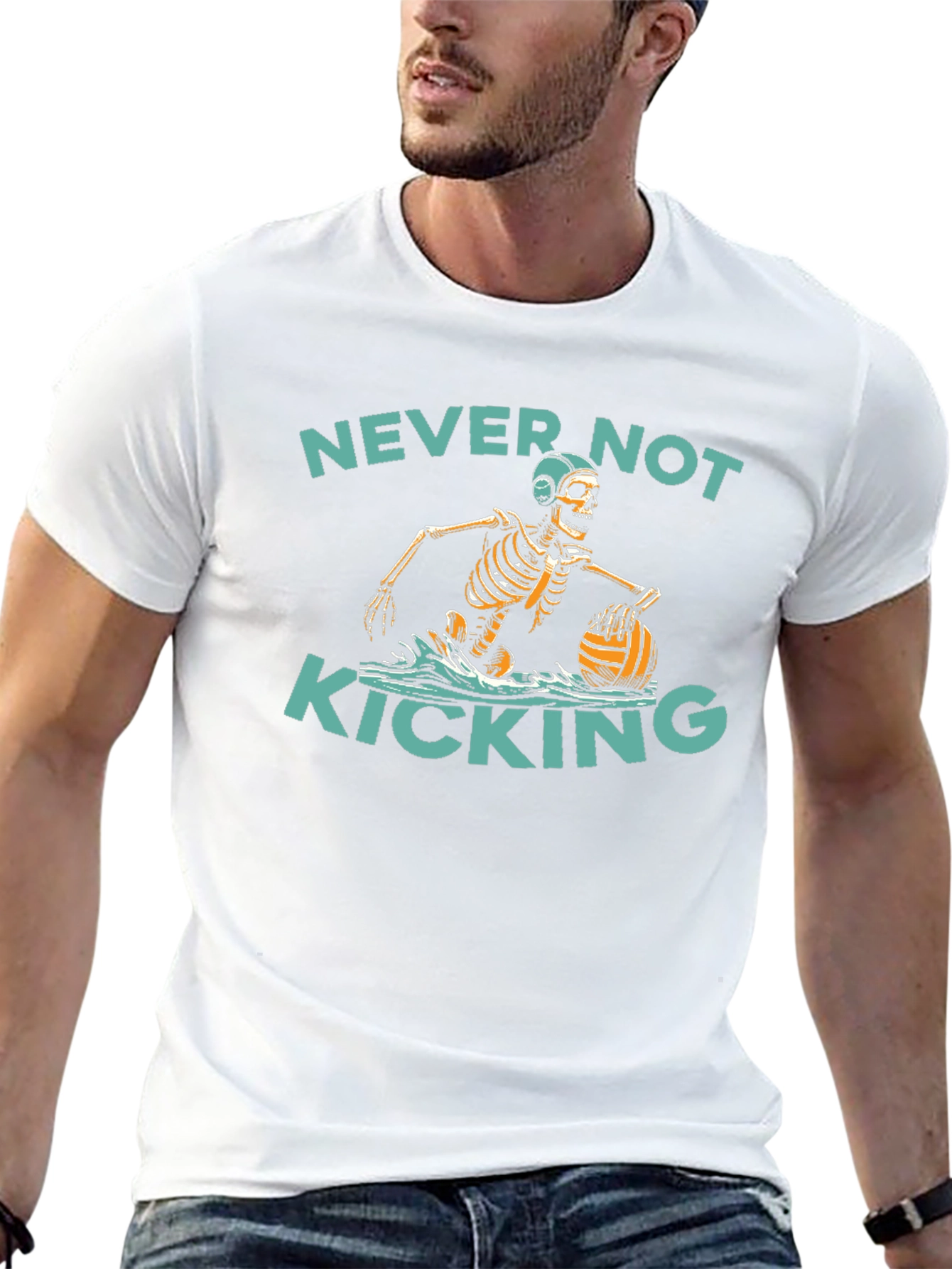 Skeleton Water Polo T-Shirt - Never Not Kicking