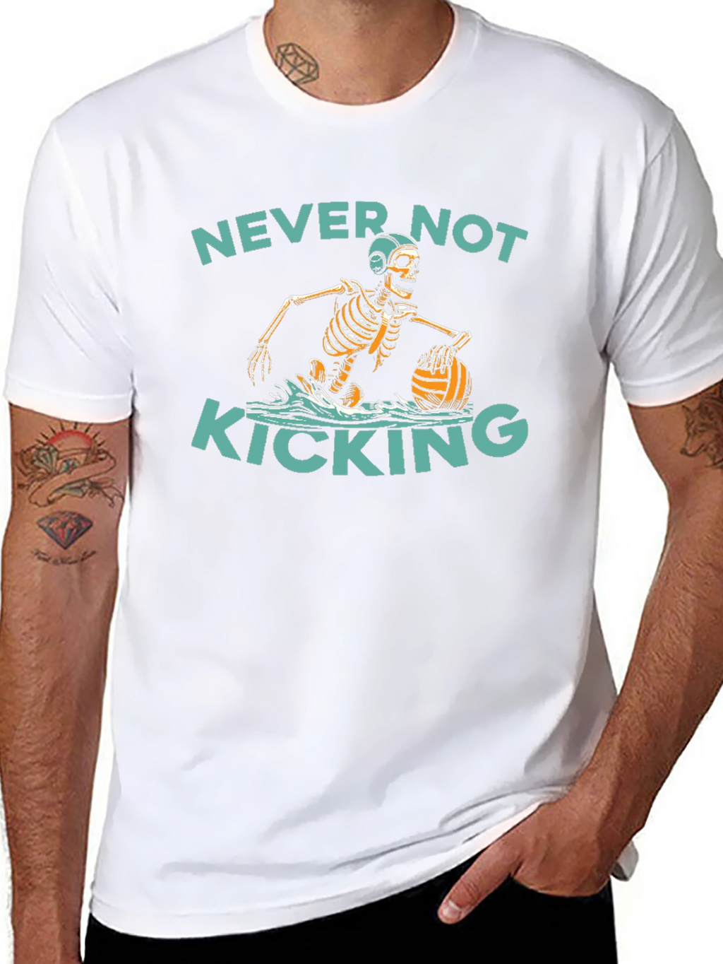 Skeleton Water Polo T-Shirt - Never Not Kicking