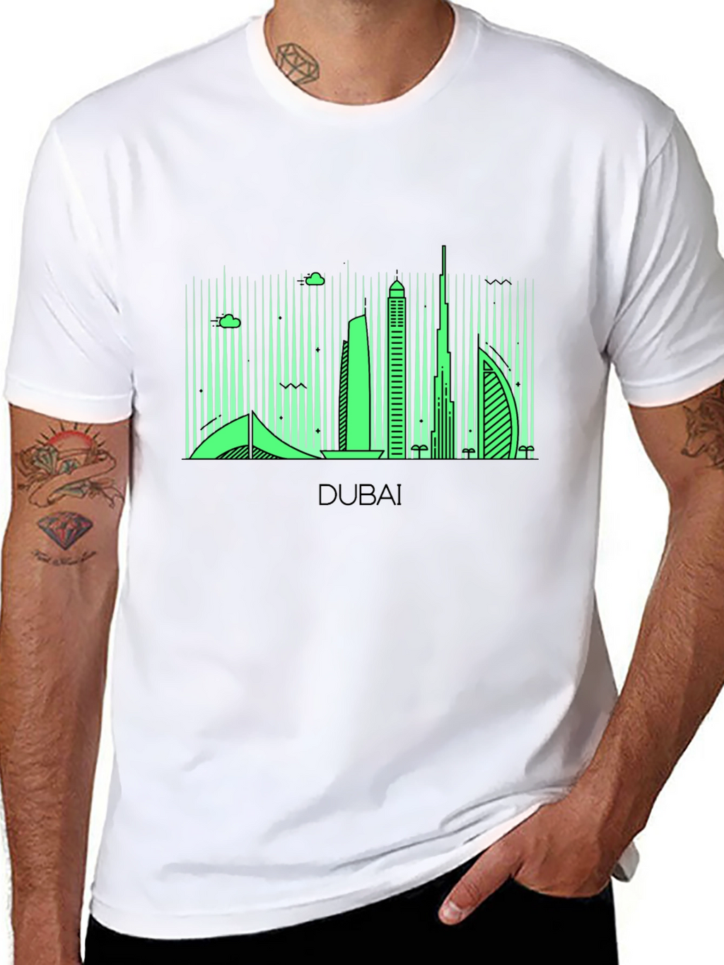 Dubai Skyline Graphic T-Shirt