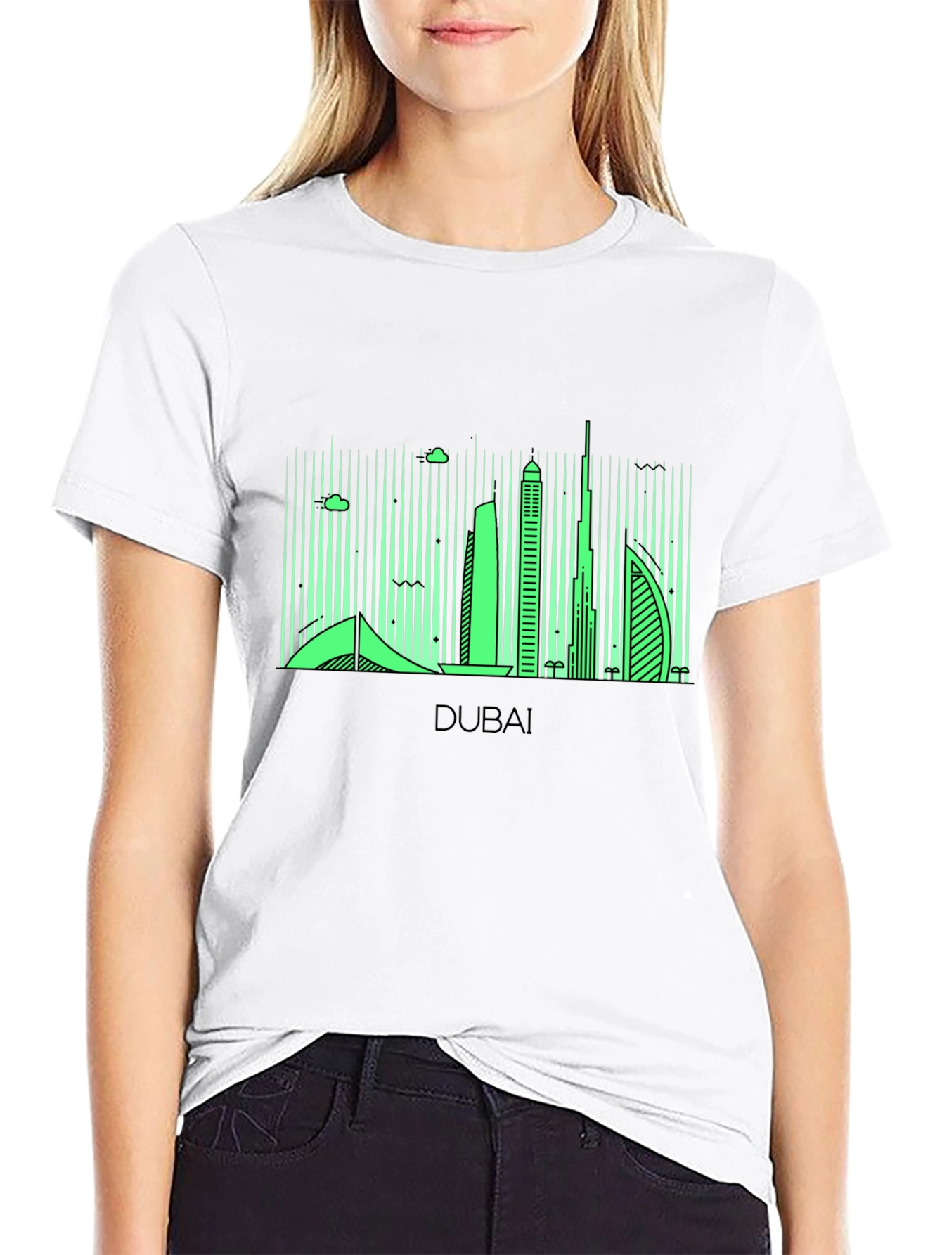 Dubai Skyline Graphic T-Shirt