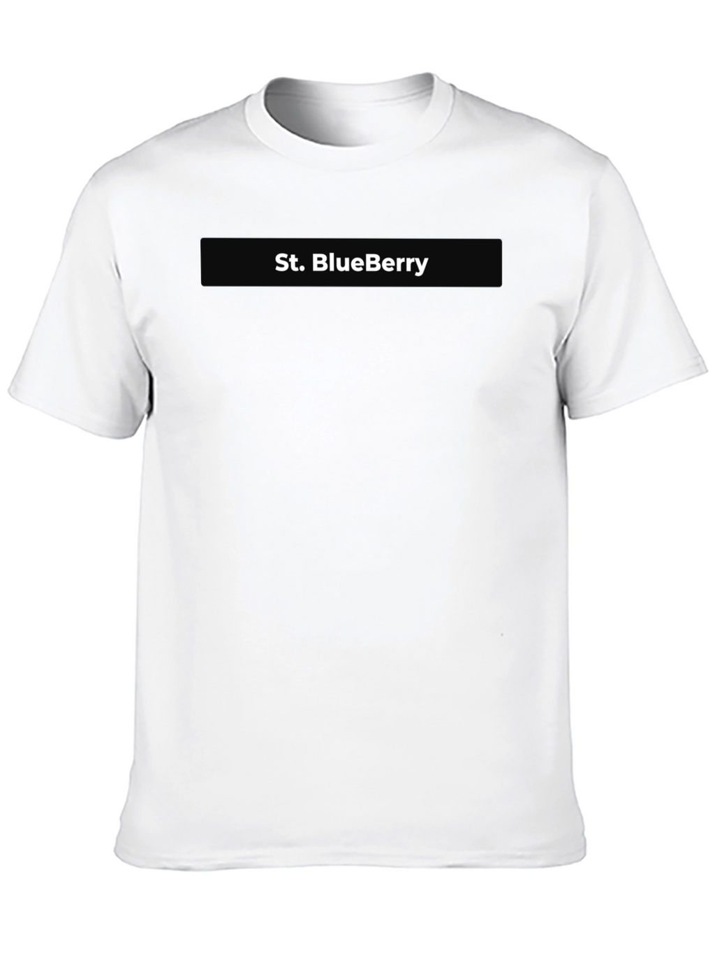 St. BlueBerry Graphic Black T-Shirt