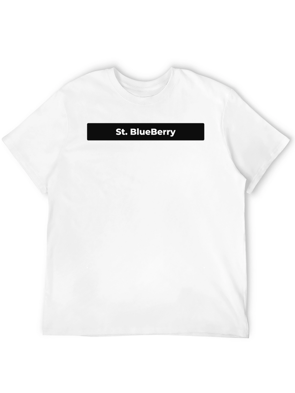 St. BlueBerry Graphic Black T-Shirt