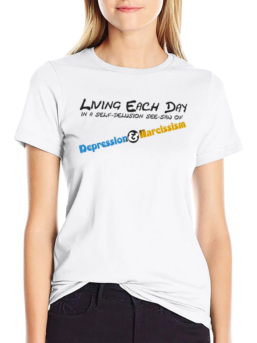 Living with Depression & Narcissism T-Shirt