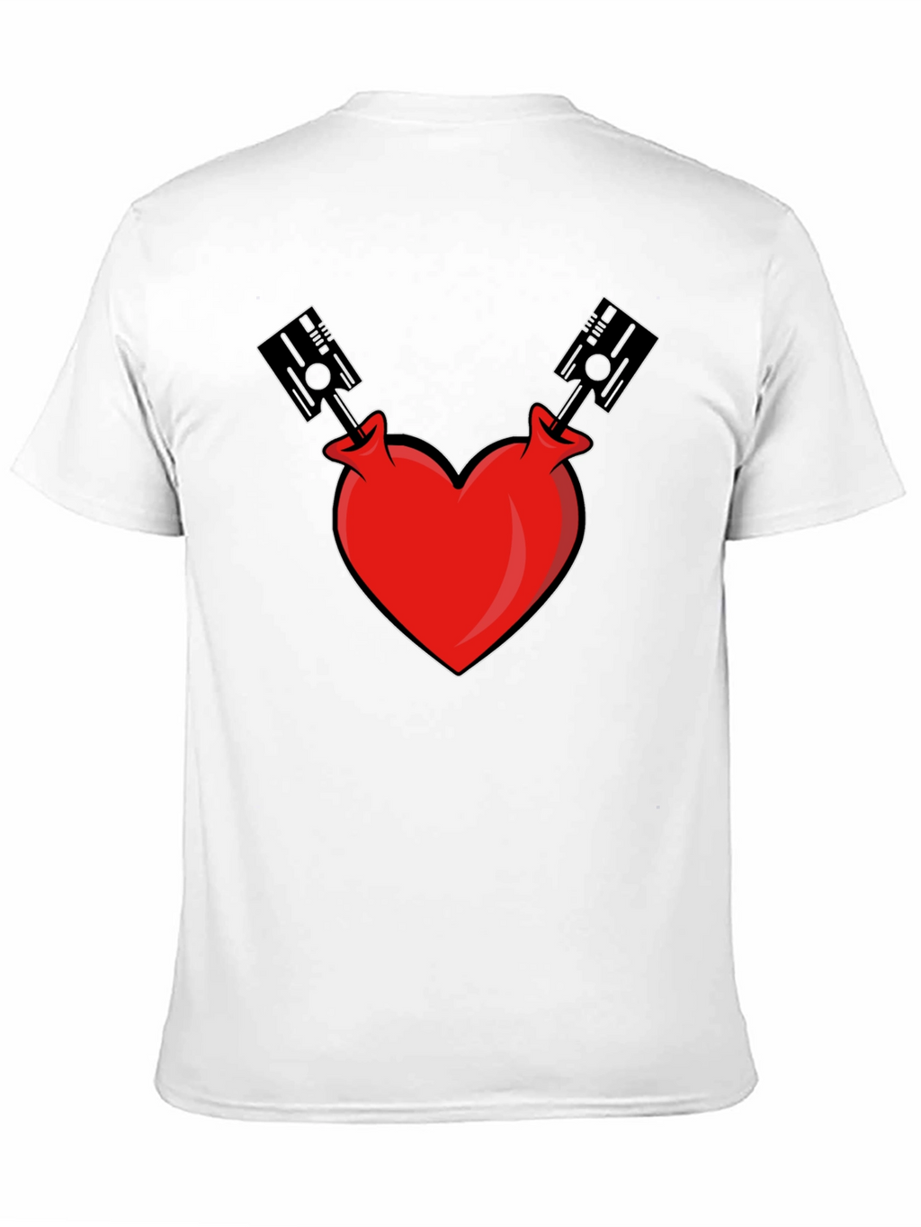 Heart Piston Graphic Tee - Black