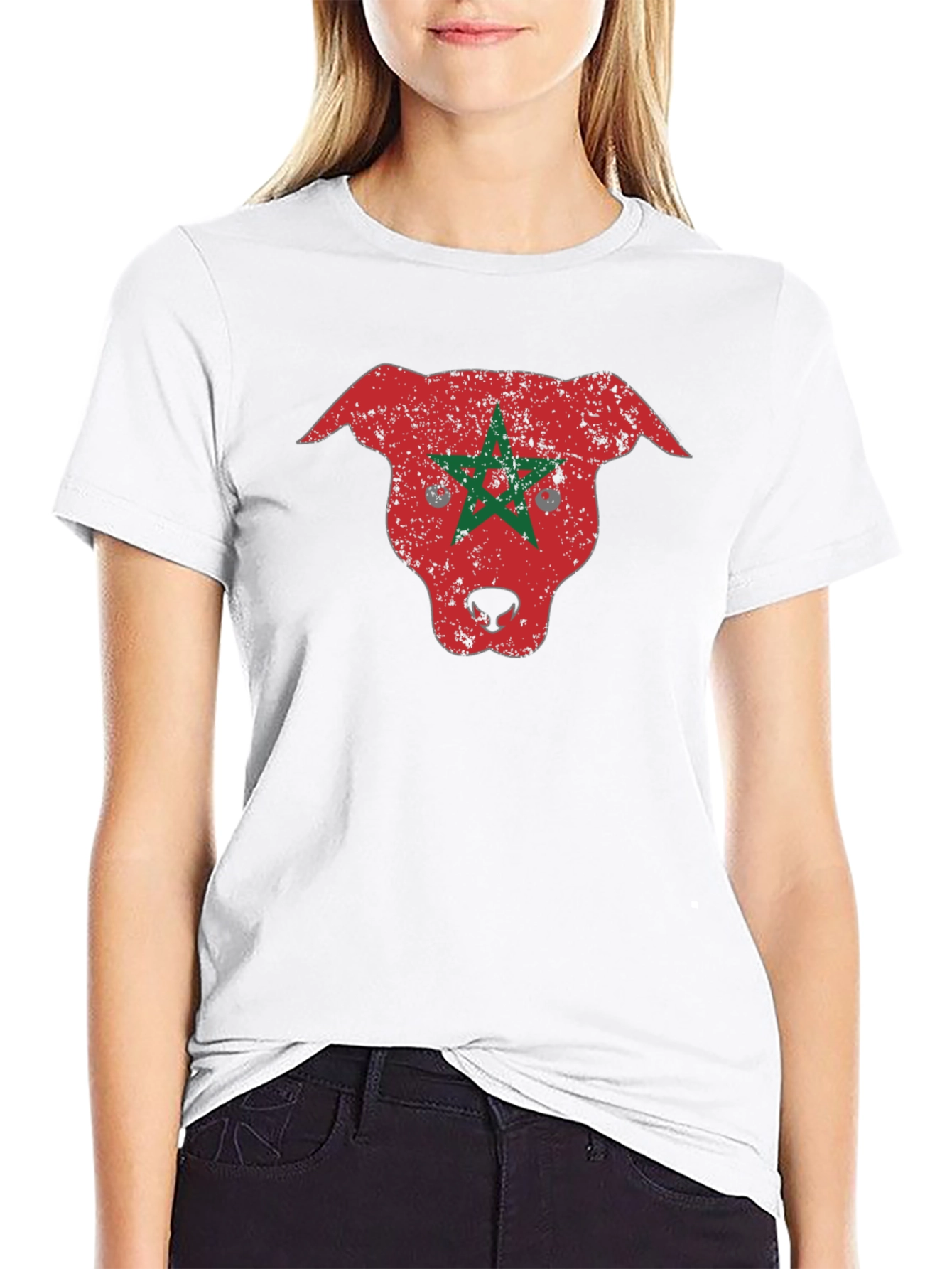 Morocco Pitbull Graphic Tee - Black T-Shirt