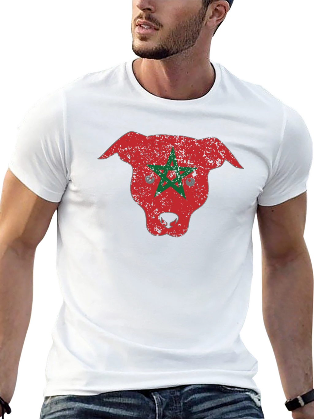Morocco Pitbull Graphic Tee - Black T-Shirt