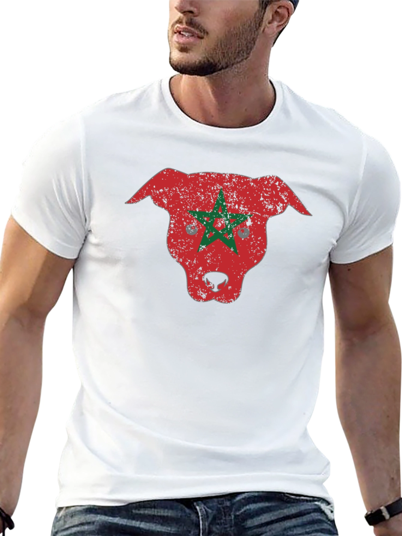 Morocco Pitbull Graphic Tee - Black T-Shirt