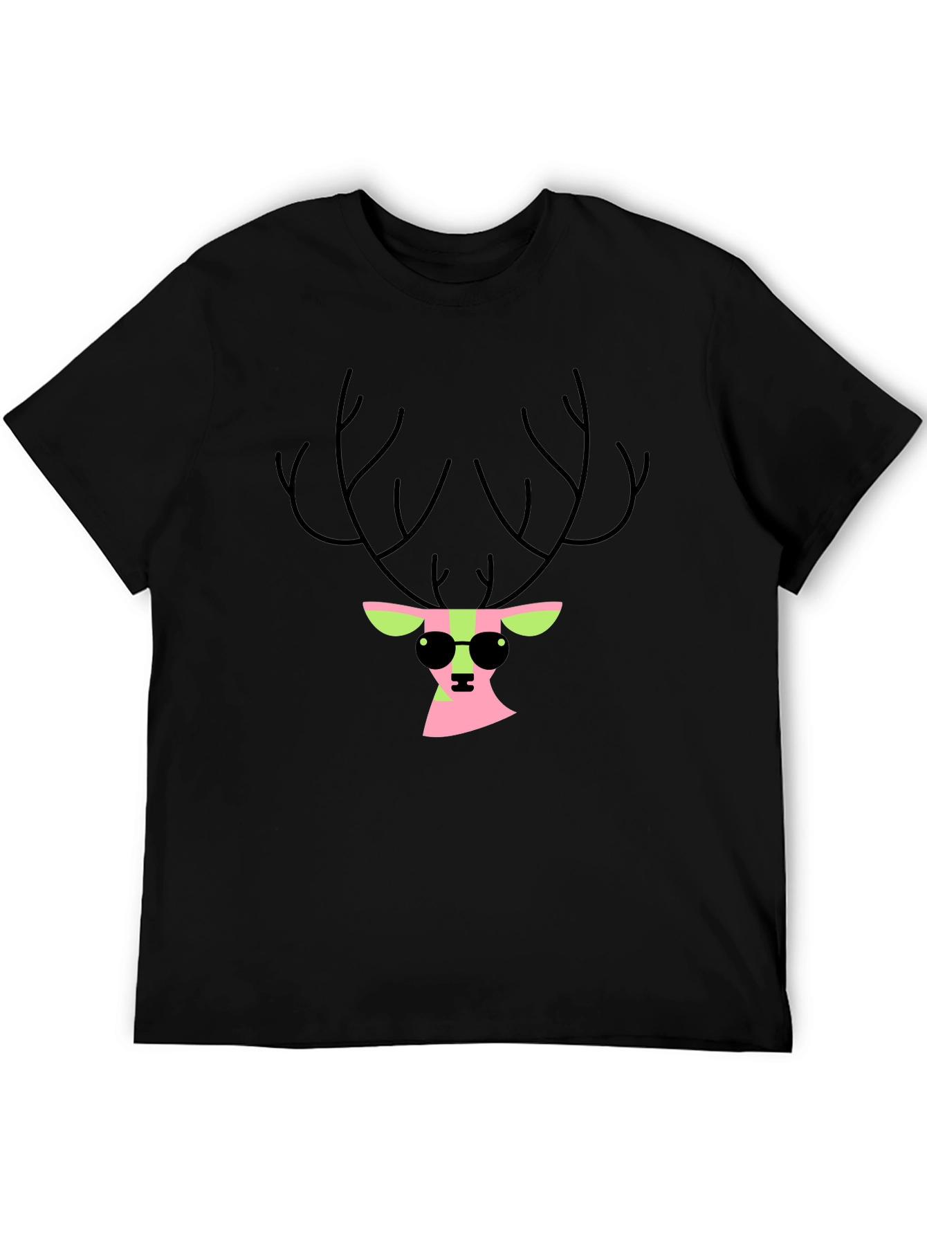 Cool Deer Black T-Shirt