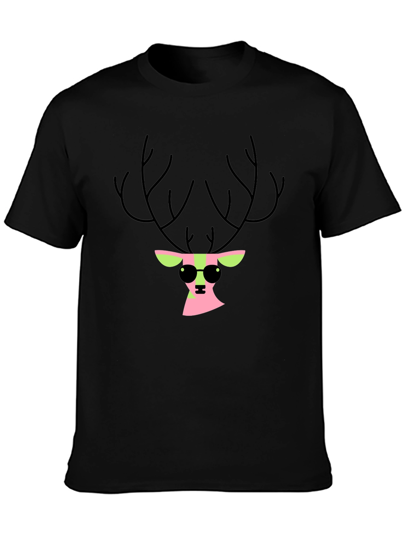 Cool Deer Black T-Shirt
