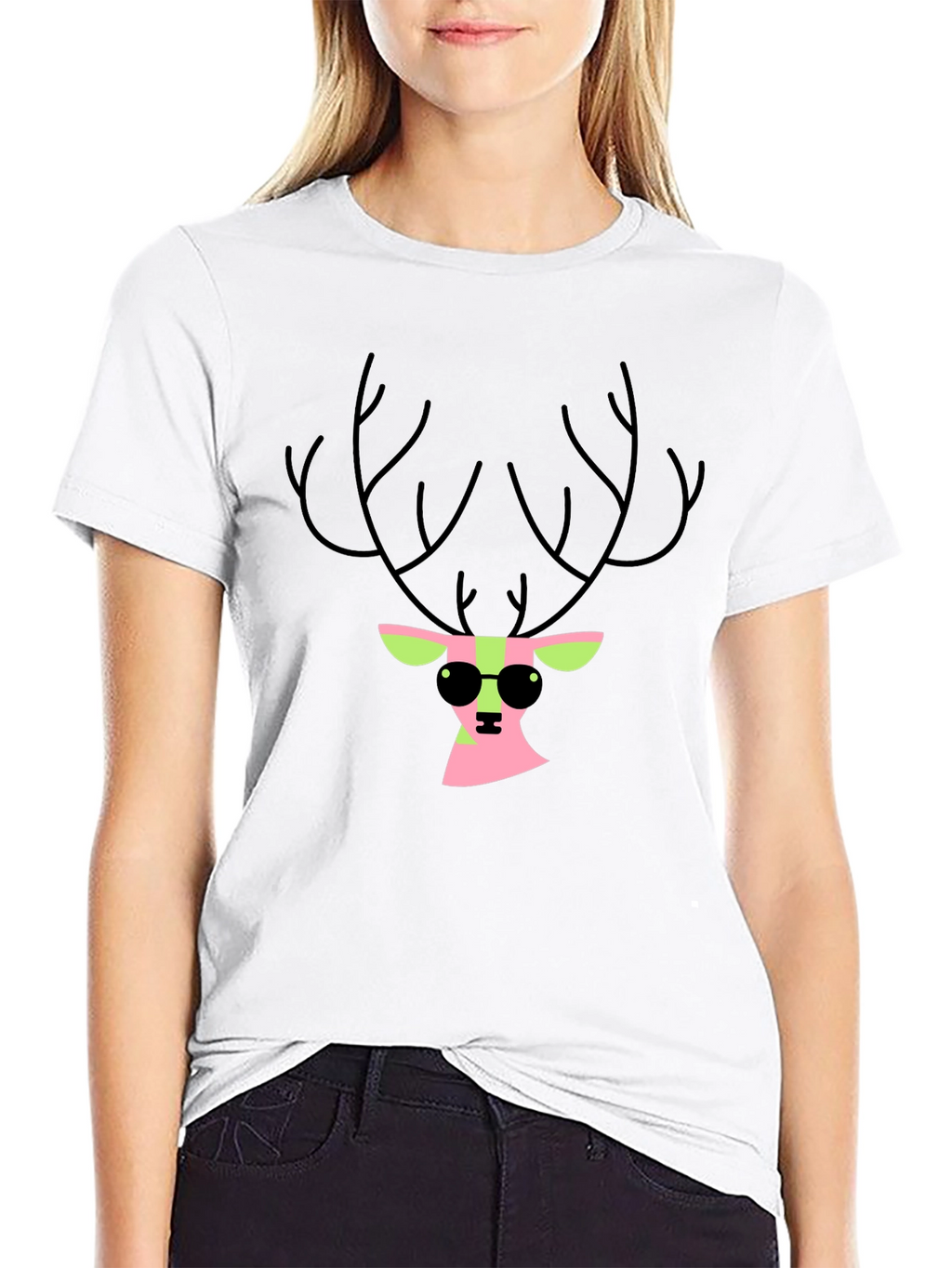 Cool Deer Black T-Shirt