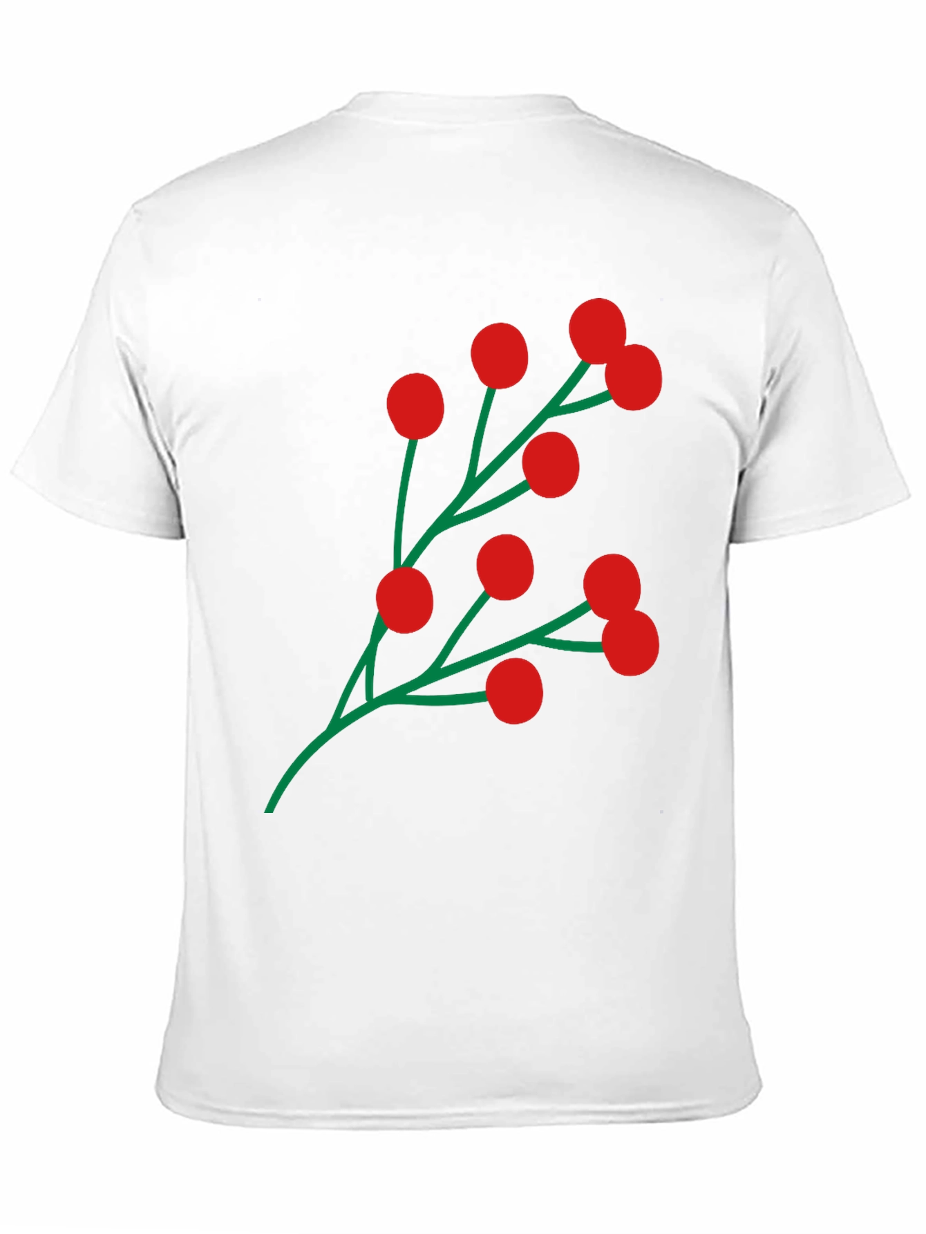 Holiday Berry Graphic Tee - Festive Black T-Shirt