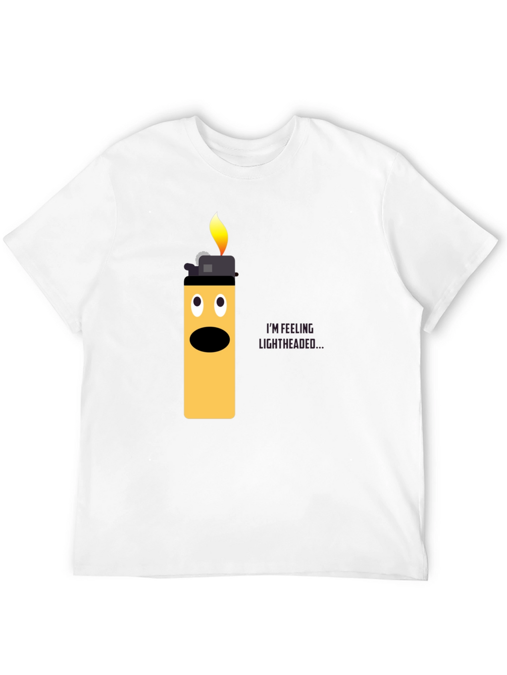 Lightheaded Lighter Graphic T-Shirt - Funny Humor Tee