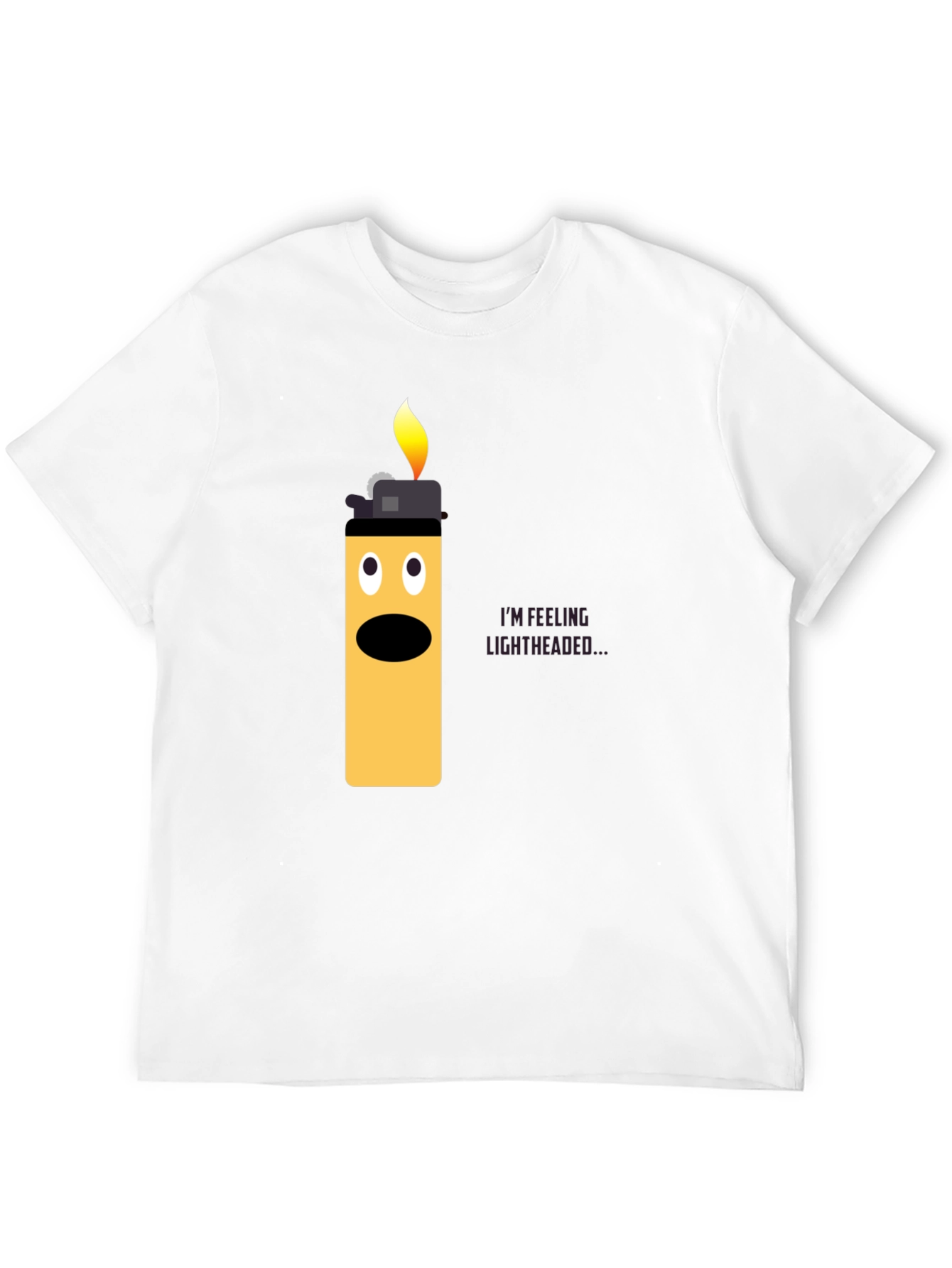 Lightheaded Lighter Graphic T-Shirt - Funny Humor Tee