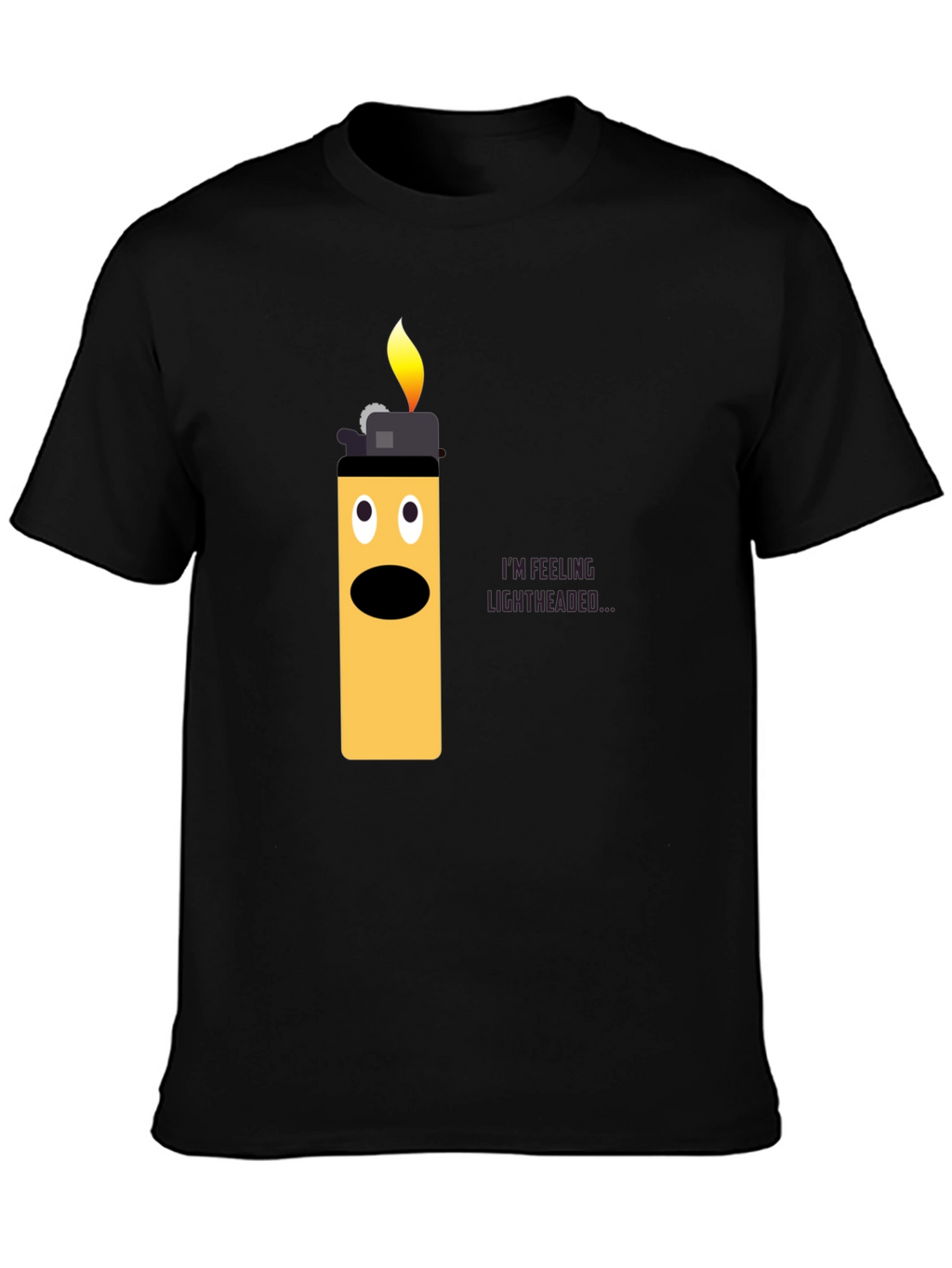 Lightheaded Lighter Graphic T-Shirt - Funny Humor Tee