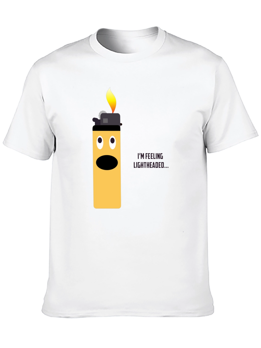 Lightheaded Lighter Graphic T-Shirt - Funny Humor Tee
