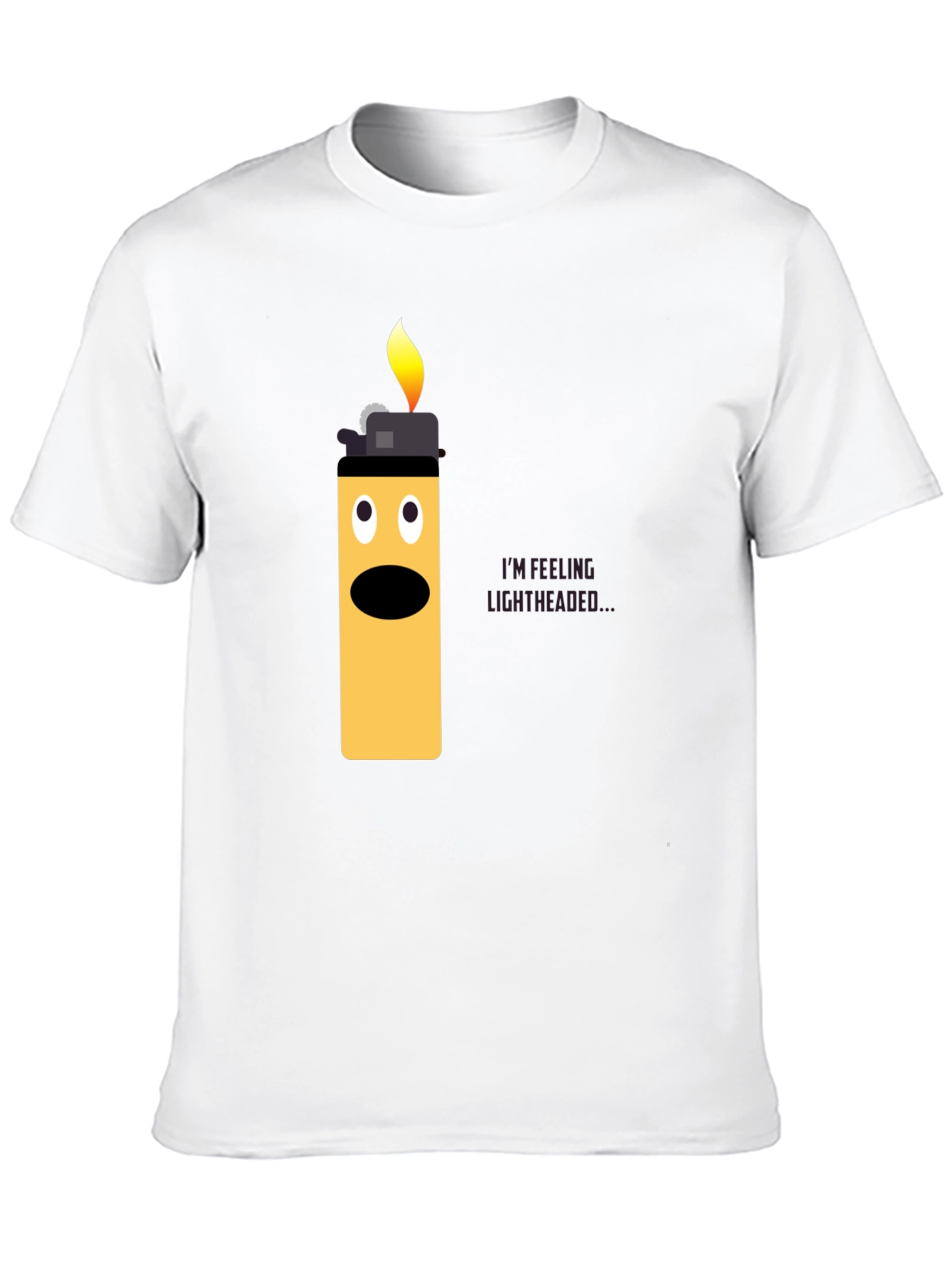 Lightheaded Lighter Graphic T-Shirt - Funny Humor Tee
