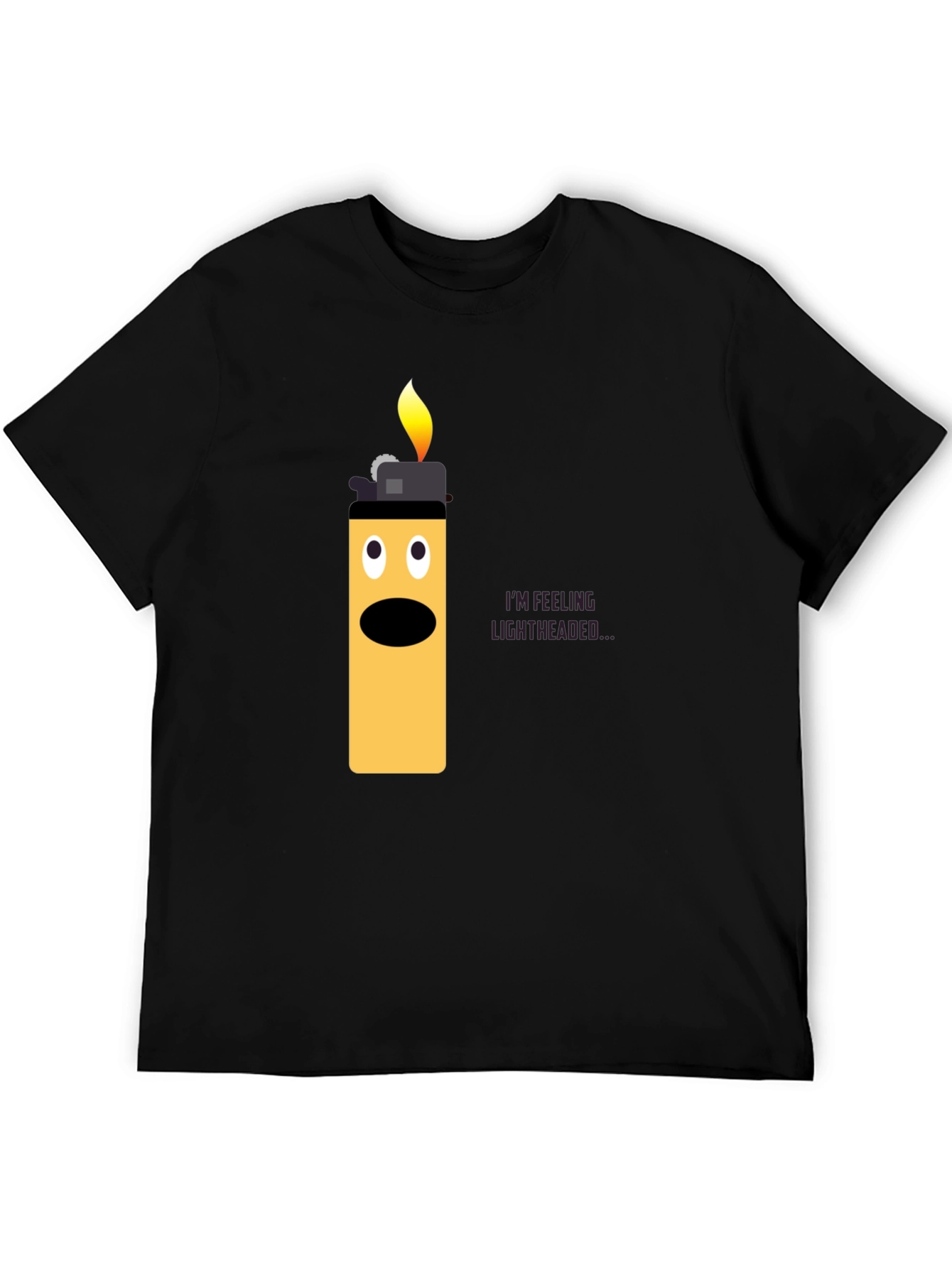 Lightheaded Lighter Graphic T-Shirt - Funny Humor Tee