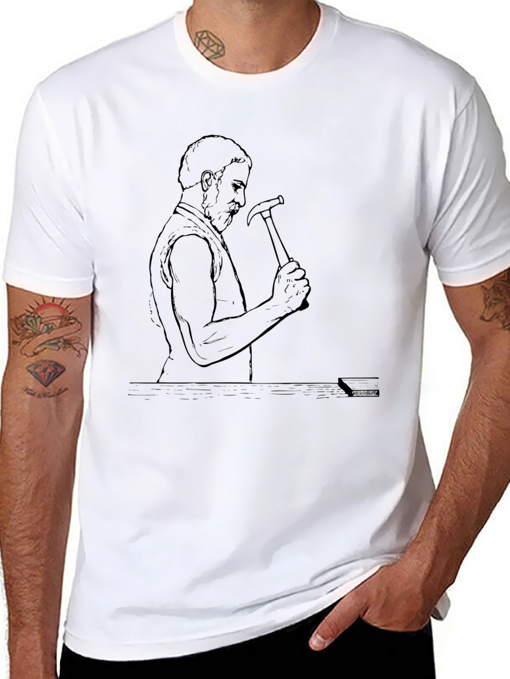 Artisan Hammering T-Shirt - Black