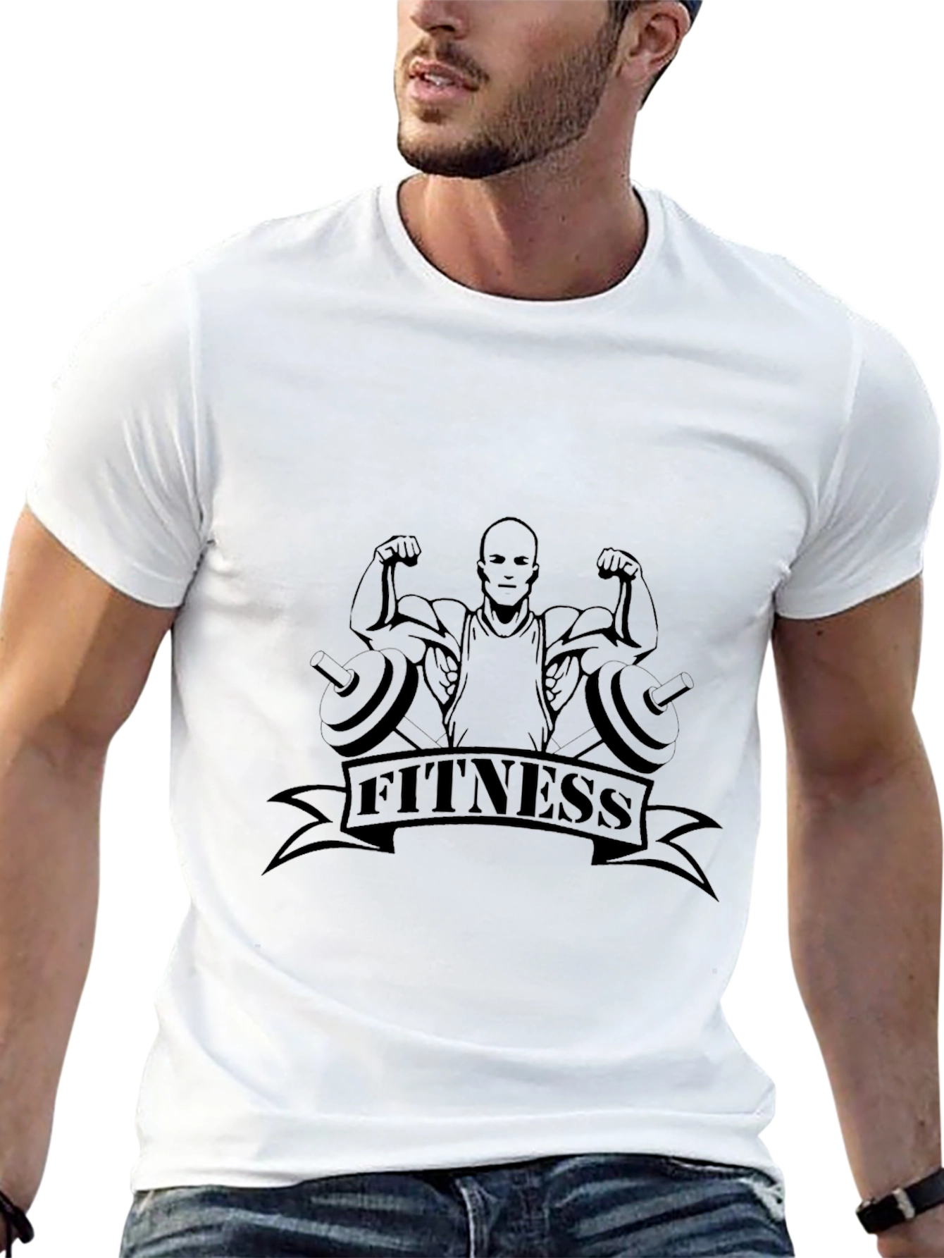 Fitness Graphic Black T-Shirt