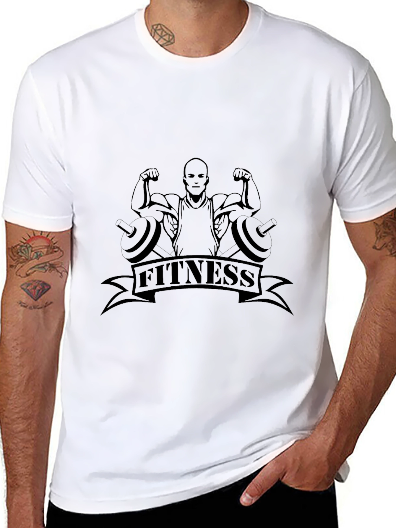 Fitness Graphic Black T-Shirt