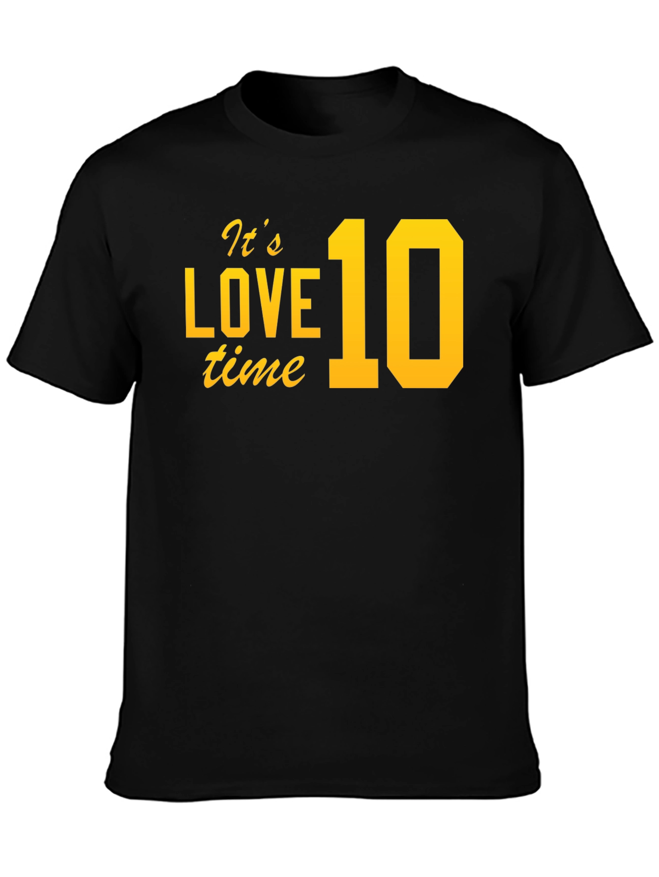 Its Love 10 Time Black T-Shirt